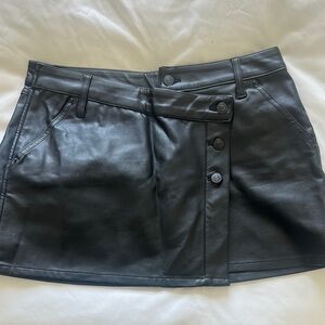 Free people we the free vegan leather skirt